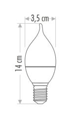 CT-4063 7W RUSTİK BUJİ AMPUL GÜNIŞIĞI 3200K