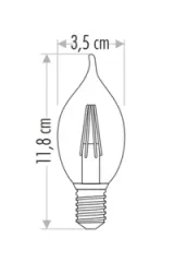 CT-4062 4W RUSTİK BUJİ AMPUL GÜNIŞIĞI