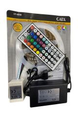 CT-4558 PROFOSYENEL RGB ŞERİT LED SETİ(5mt rgb led+trafo+rgb kumanda)