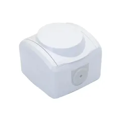 Depa Nemliyer Kapaklı Topraklı Priz - Beyaz - IP44 - 81101