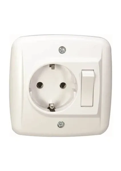 De-pa Banyo Dolabı Mobilya Anahtarlı Topraklı Prizi 81301